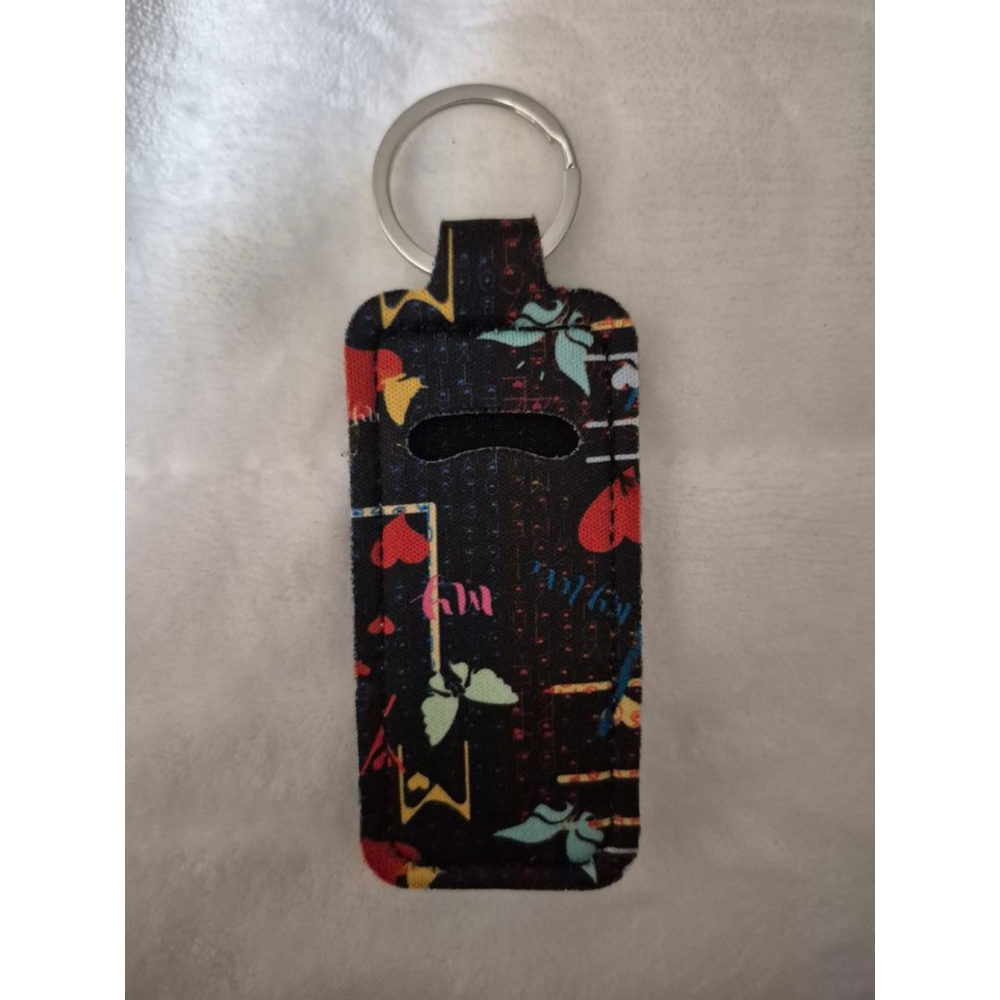 Women's Key & Lip Balm Holder One Size Black Multi-color